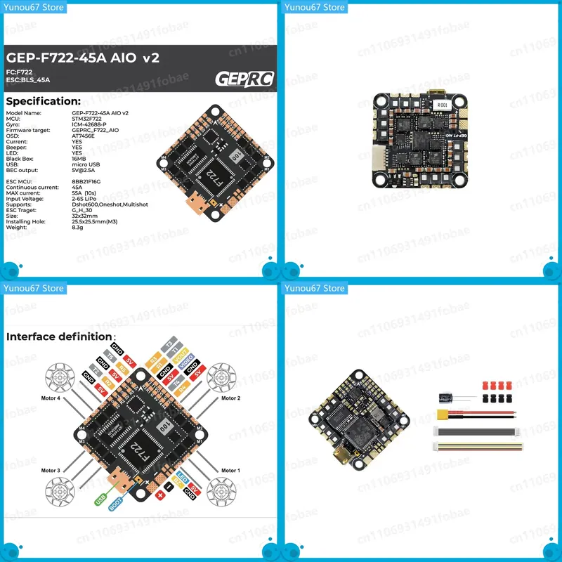 For GEPRC GEP-F722-45A AIO V2  - Drone Racing Flight Controller ulasan dan harga